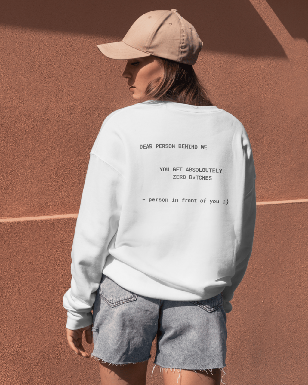 DEAR PERSON BEHIND ME SWEATSHIRT